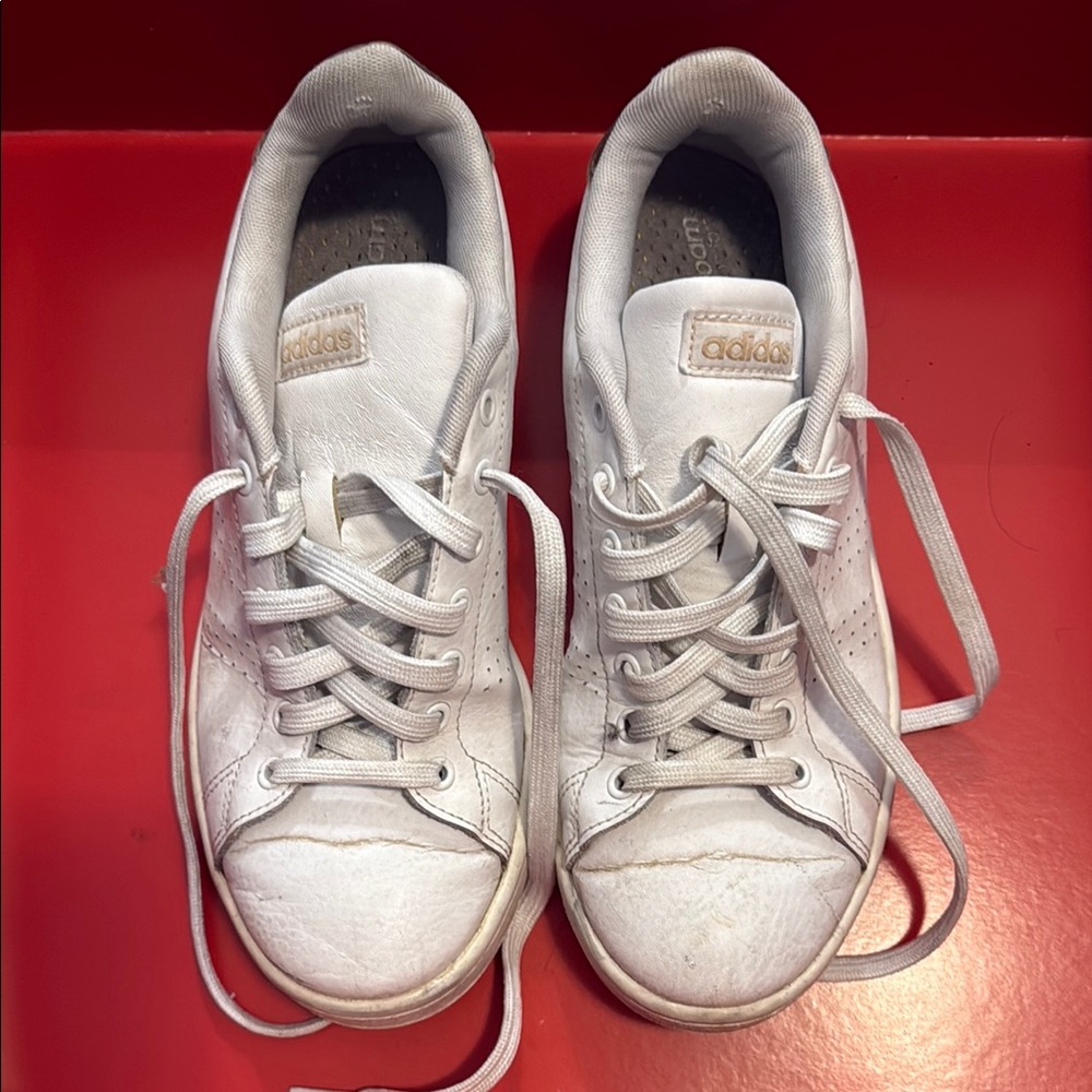 Adidas Classic White Lace-Up Sneakers